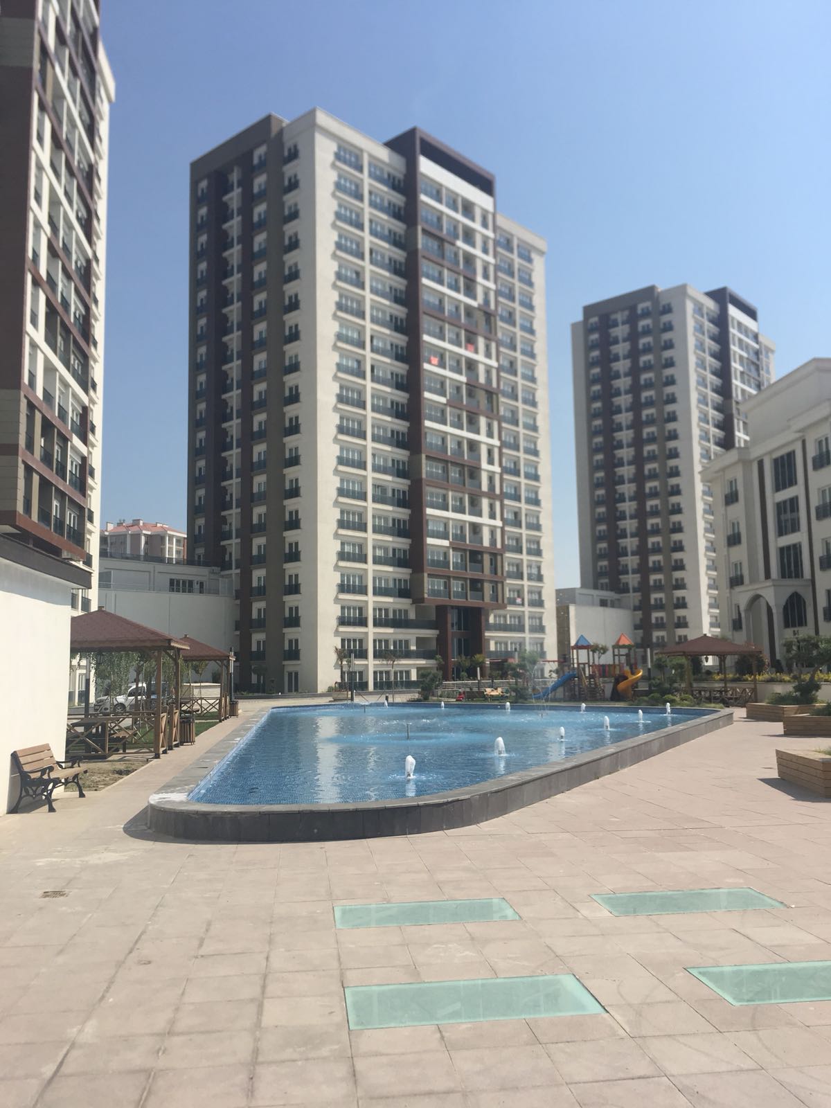 Batumi Inn residences around the courtyard pool